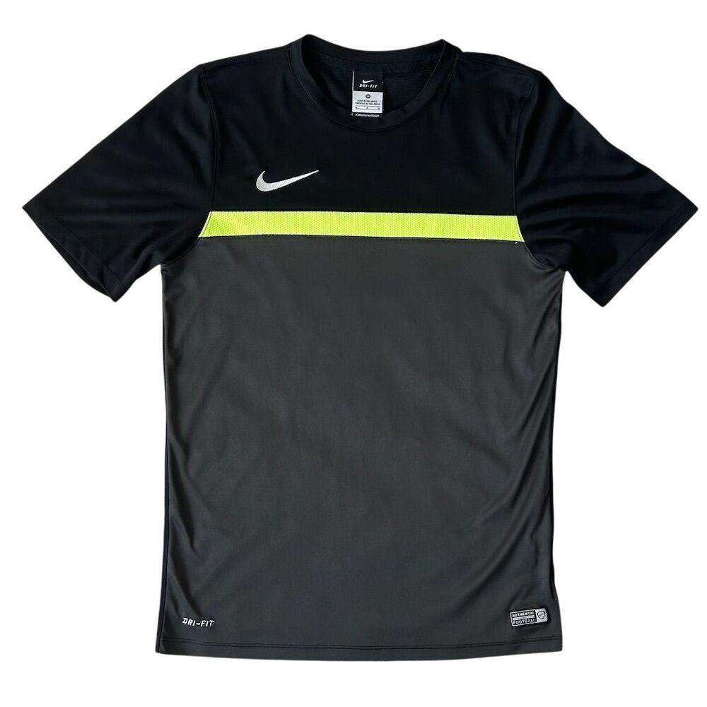Nike Men's Dri-FIT Black Football Running T-Shirt Size M